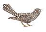 Vogelbrosche mit Diamantbesatz