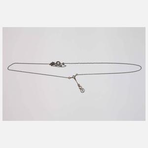 Dezentes Jugendstilcollier mit Diamanten