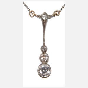 Dezentes Jugendstilcollier mit Diamanten