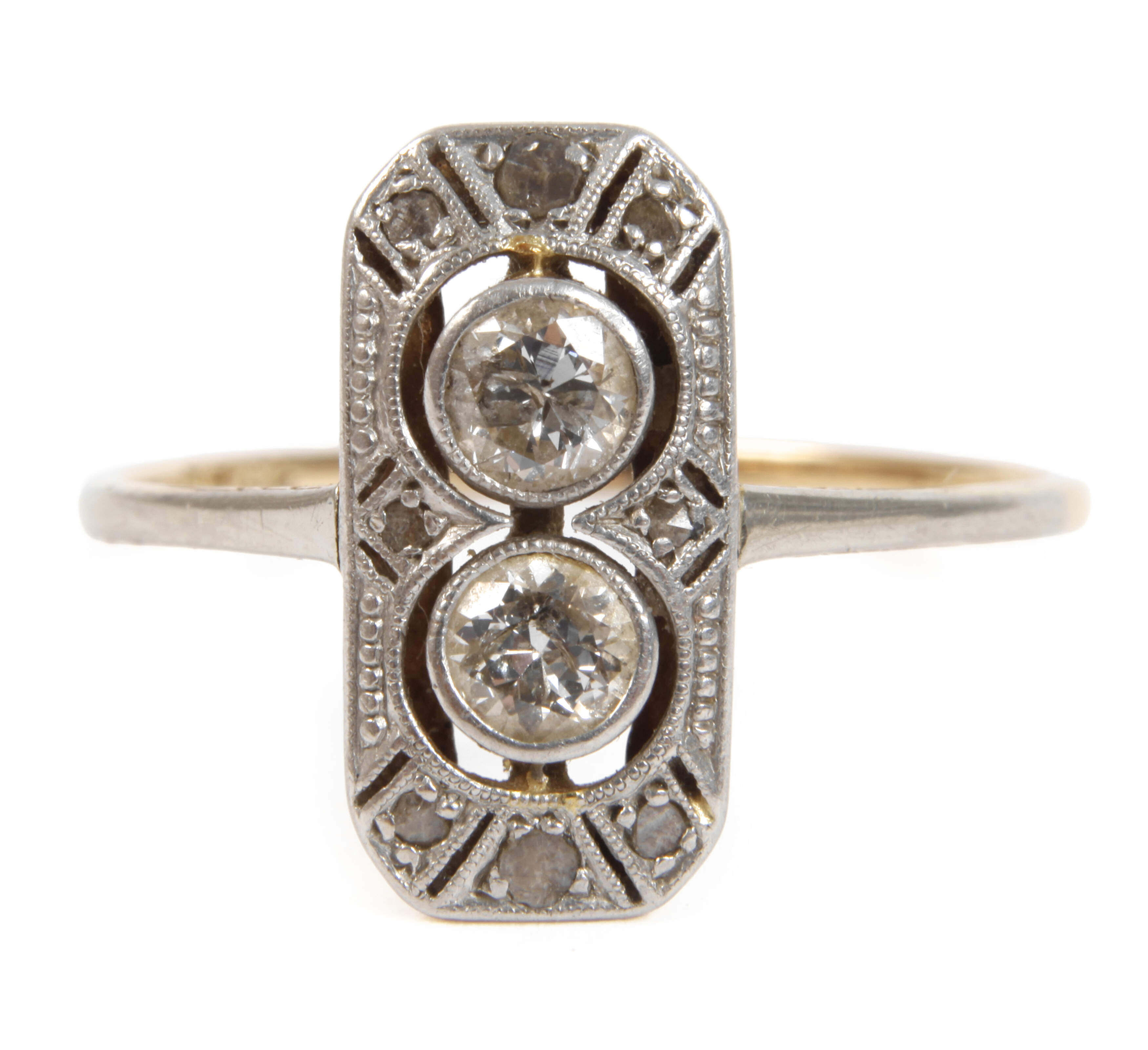 Art déco-Ring mit Diamanten