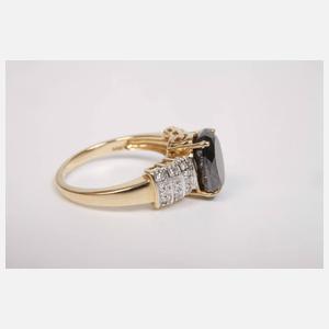 Damenring mit schwarzem Diamant