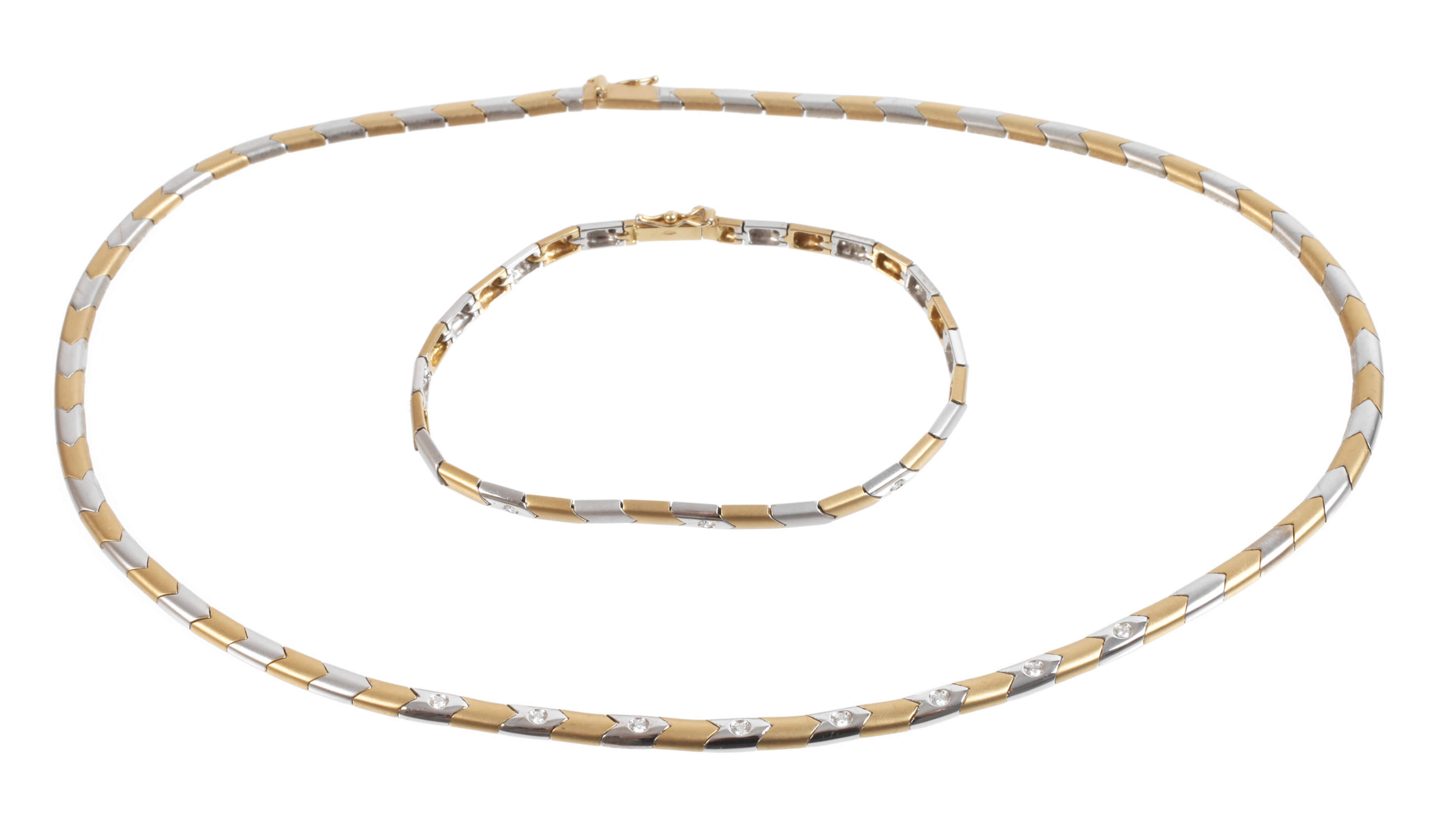 Schmuckset Bicolor mit Brillanten
