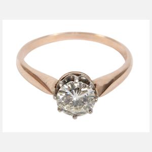 Solitärring mit Brillant von 1,02 ct