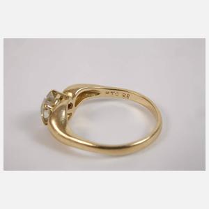 Damenring mit einem Altschliffdiamanten von ca. 1,3 ct