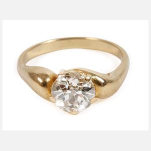 Damenring mit einem Altschliffdiamanten von ca. 1,3 ct