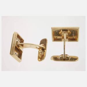 Paar Manschettenknöpfe mit Diamanten