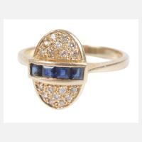 Damenring mit Saphiren und Diamanten111