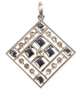 Art déco-Anhänger mit Saphiren und Diamanten