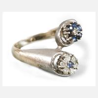 Damenring mit Saphiren und Brillanten111