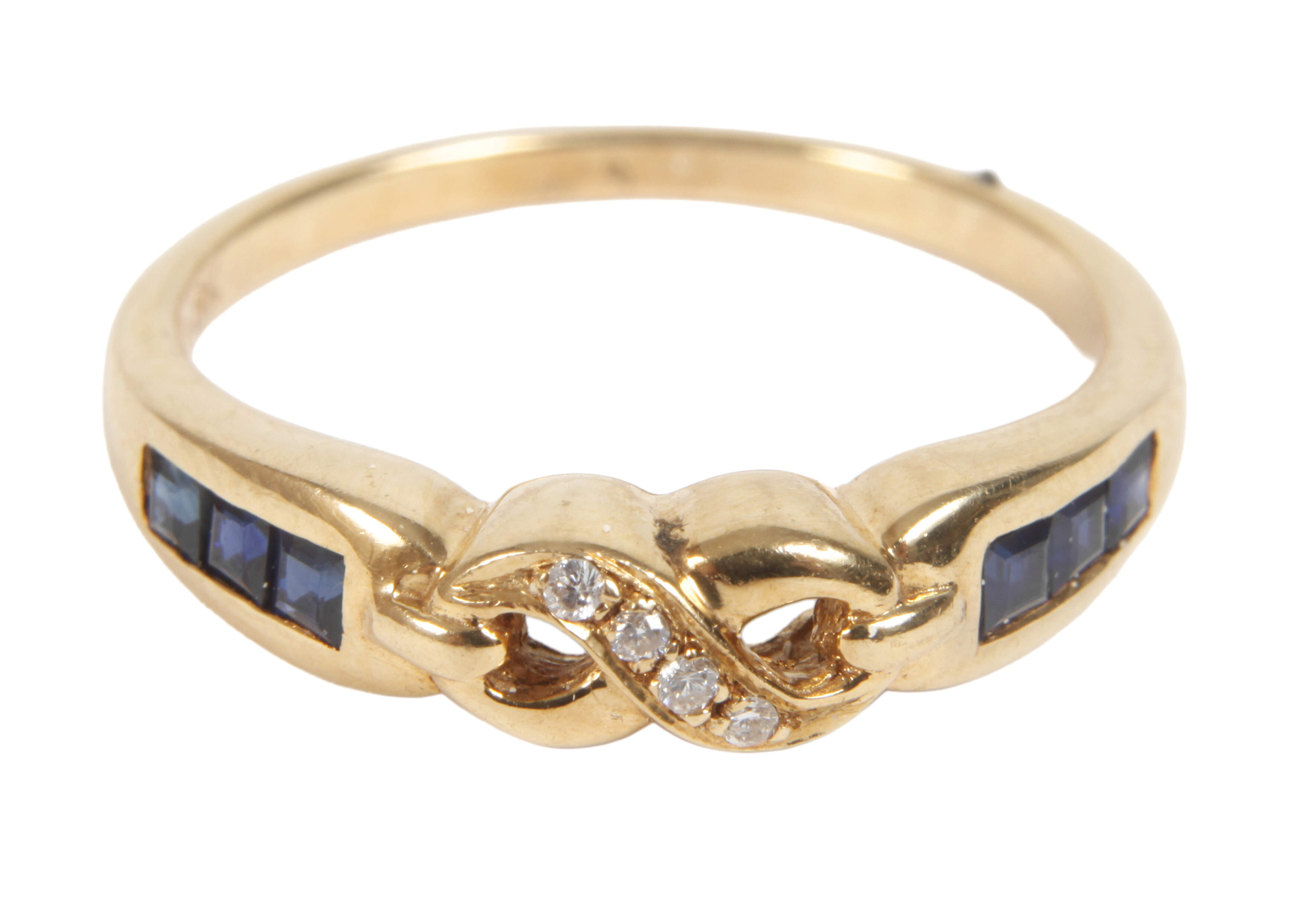 Damenring mit Saphiren und Brillanten