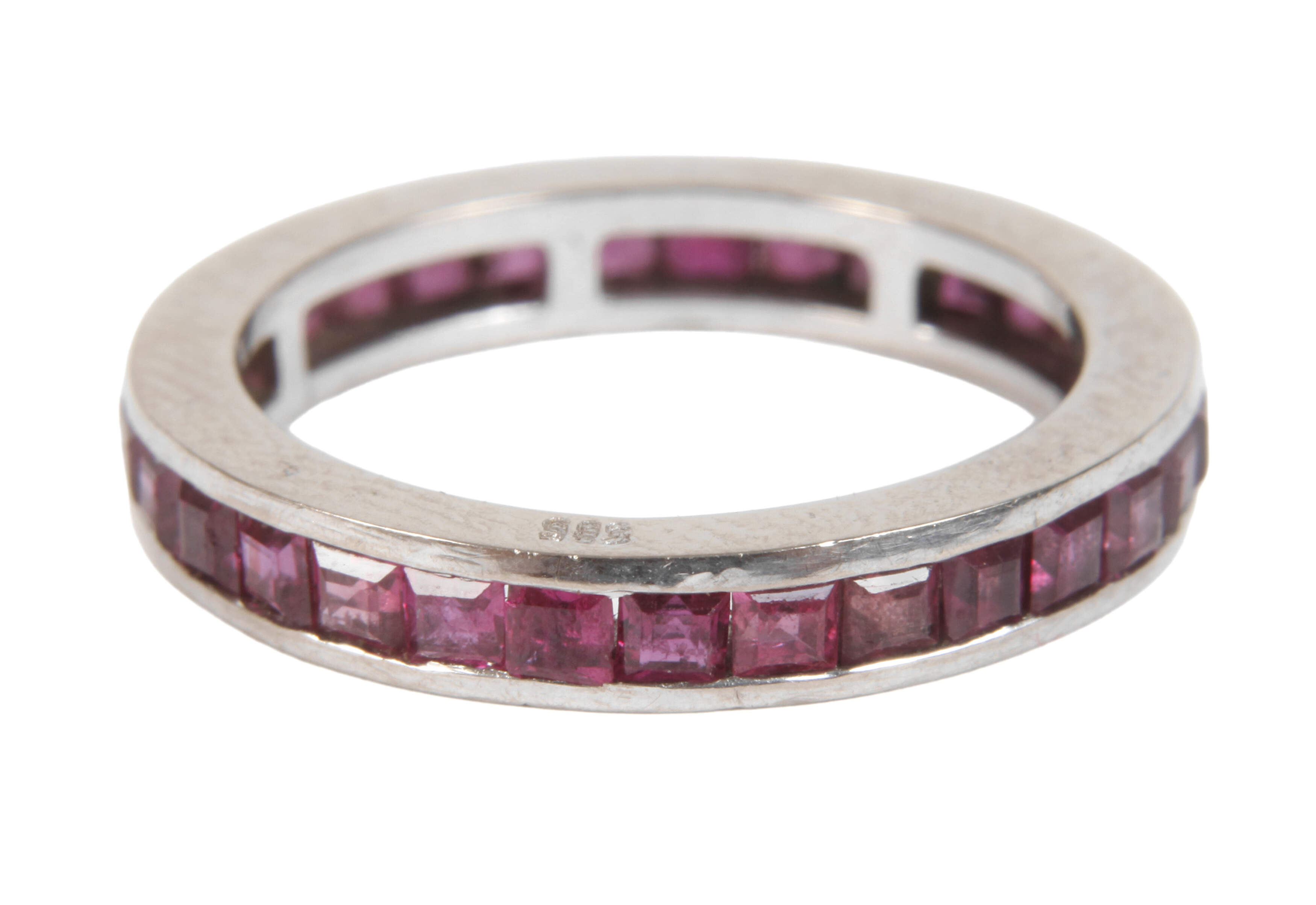 Memoryring mit Rubinen