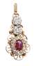 Prächtiger Anhänger mit Diamanten und Rubin