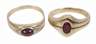 Paar Damenringe mit Rubinen