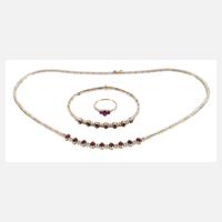 Schmuckset mit Rubinen und Brillanten111