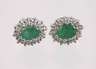 Paar Ohrstecker mit Smaragden und Brillanten