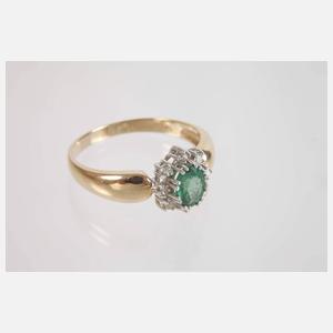 Schmuckset mit Smaragden und Brillanten