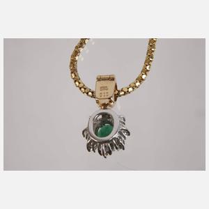 Schmuckset mit Smaragden und Brillanten