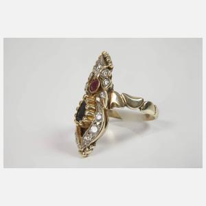 Damenring mit Steinbesatz