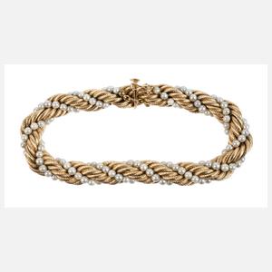 Hochwertiges Goldarmband mit Perlen