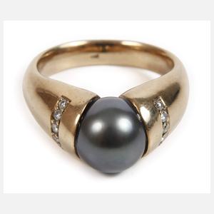 Damenring mit Tahitiperle und Brillanten