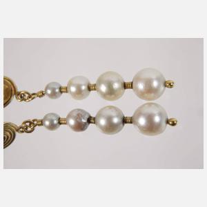 Paar Ohrhänger mit Perlen