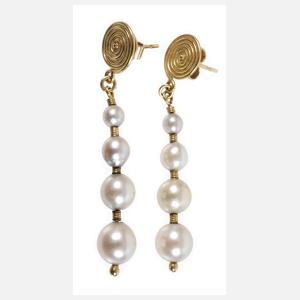 Paar Ohrhänger mit Perlen