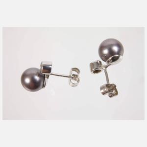 Paar Ohrstecker mit Tahitiperlen