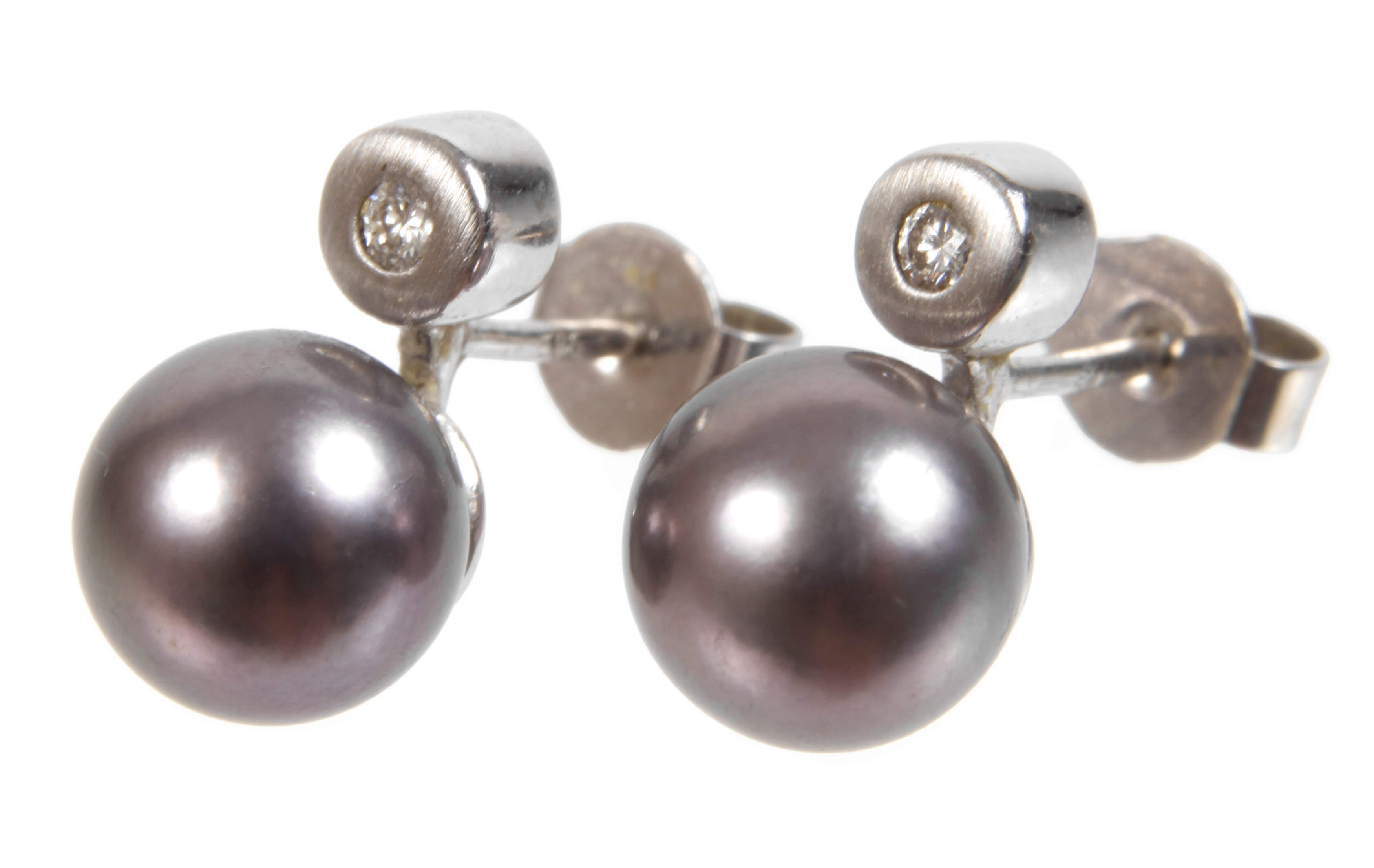 Paar Ohrstecker mit Tahitiperlen