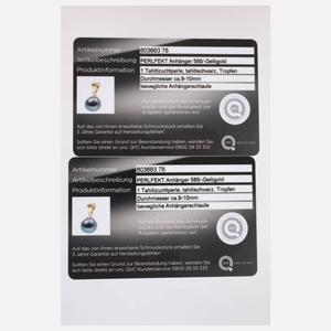 Ohrhänger und Anhänger mit Tahitiperle