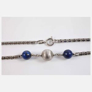 Figarokette mit Lapislazulikugeln
