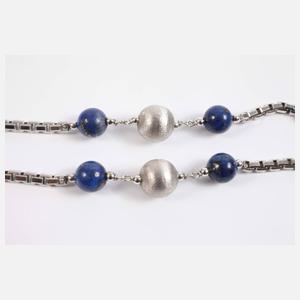 Figarokette mit Lapislazulikugeln