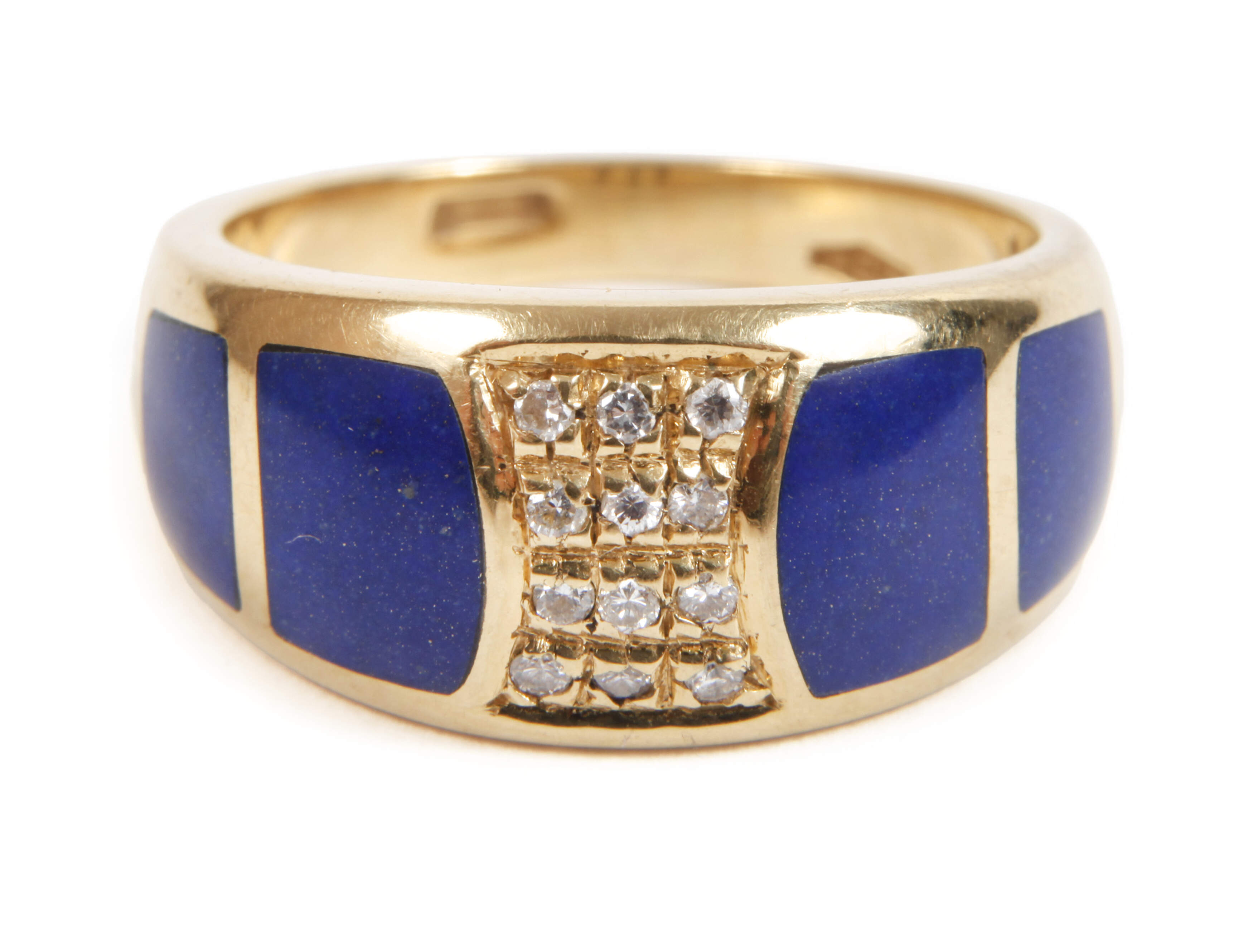 Damenring mit Lapislazuli und Brillanten