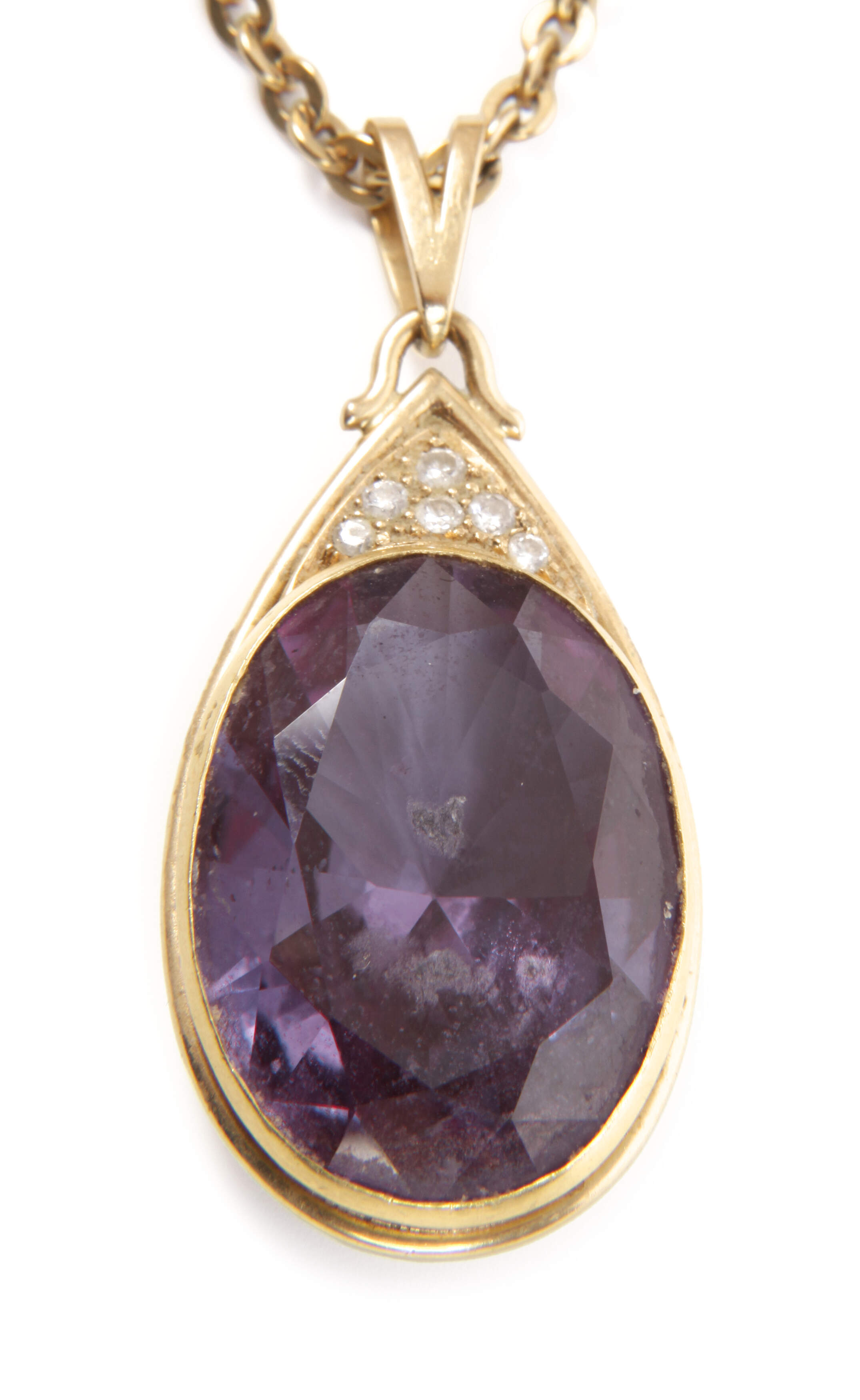 Anhänger mit Steinbesatz und Brillanten