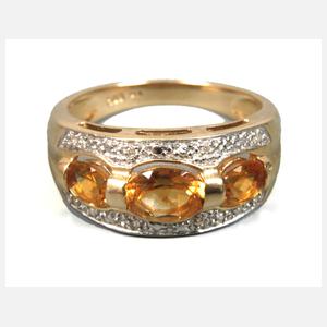 Damenring mit Citrinen