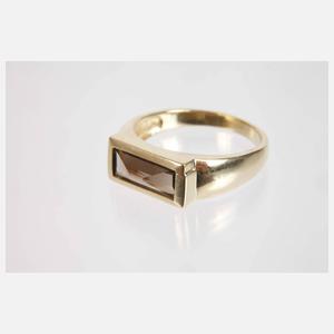 Anhänger und Ring mit Rauchquarzen