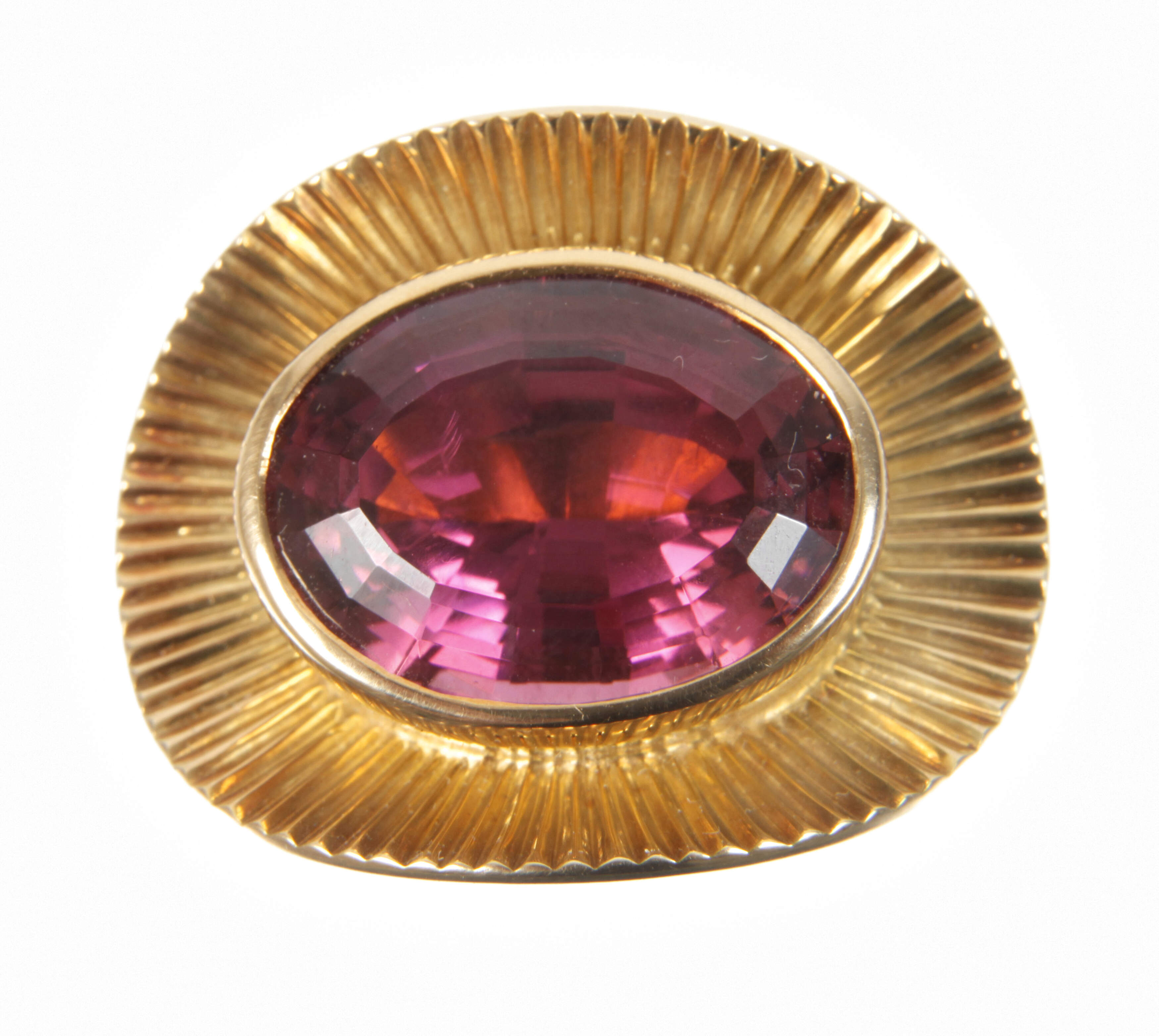 Clip mit Rubelith von ca. 12 ct