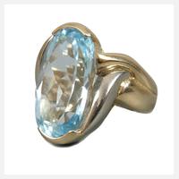 Damenring mit großem Blautopas111