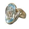 Damenring mit großem Blautopas