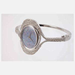 Schmuckuhr mit Edelopal und Brillanten