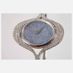 Schmuckuhr mit Edelopal und Brillanten