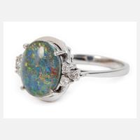 Damenring mit Edelopal und Brillanten111