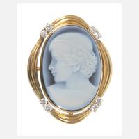 Anhänger mit Achatkamee und Brillanten111