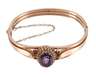 Historismusarmreif mit Amethyst und Saatperlen