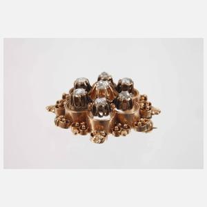 Historismusbrosche mit Diamanten