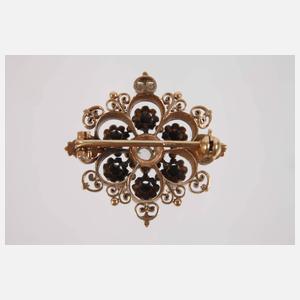 Historismusbrosche mit Diamanten