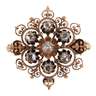 Historismusbrosche mit Diamanten