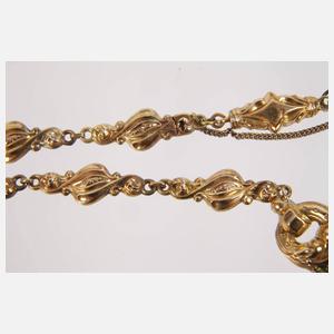 Biedermeiercollier mit Granatbesatz