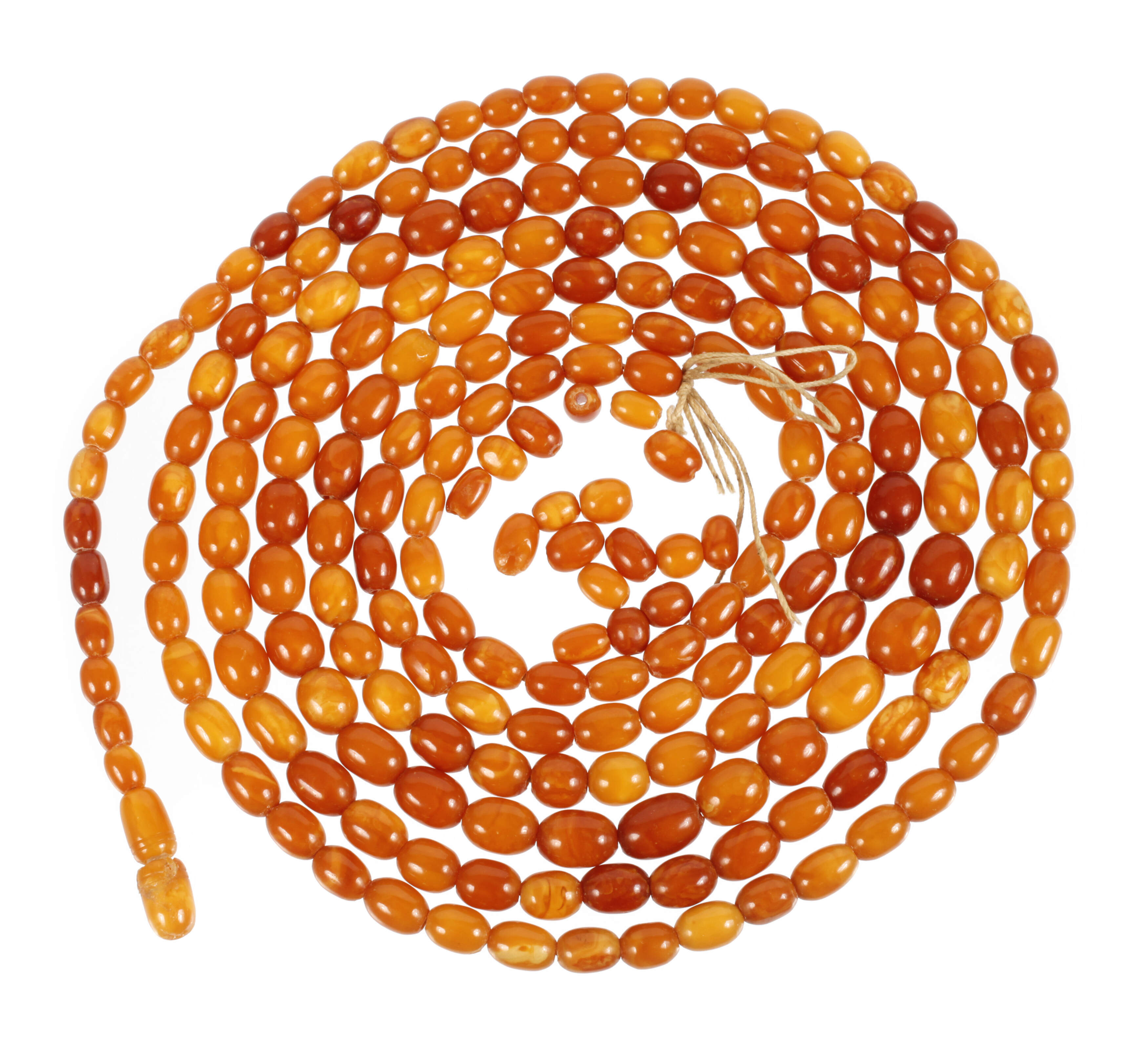 Lange Bernsteinkette Butterscotch