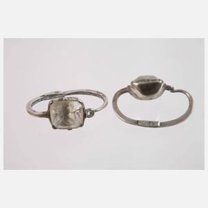 Drei Paar Biedermeier-Ohrringe