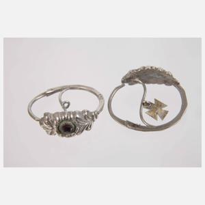 Drei Paar Biedermeier-Ohrringe